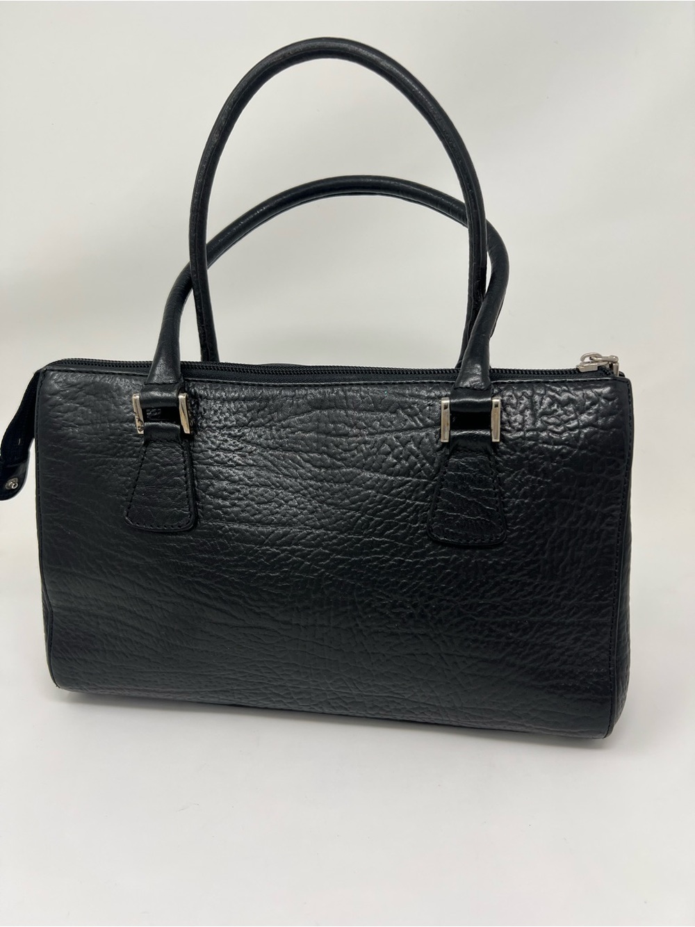 Goldpfeil W-Zip Black Leather Handbag - Picture 5 of 12